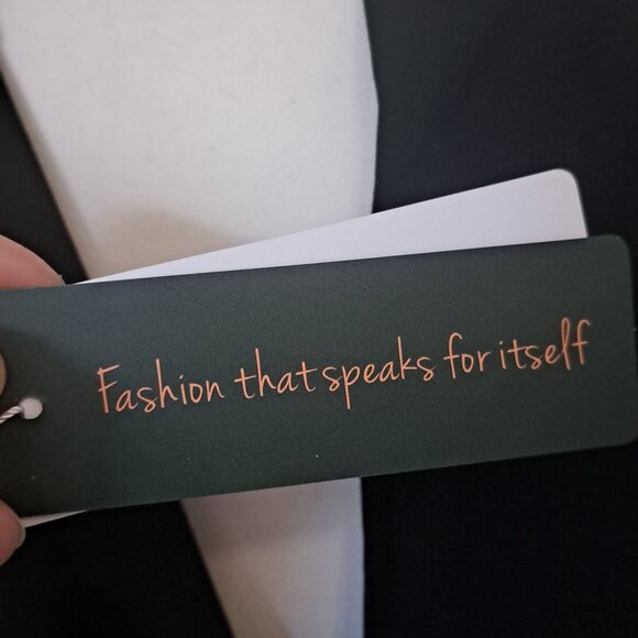 Ofeefan cap sleeves, drawstring. Crewneck, Black Romper  Size 16 XL - Picture 8 of 10